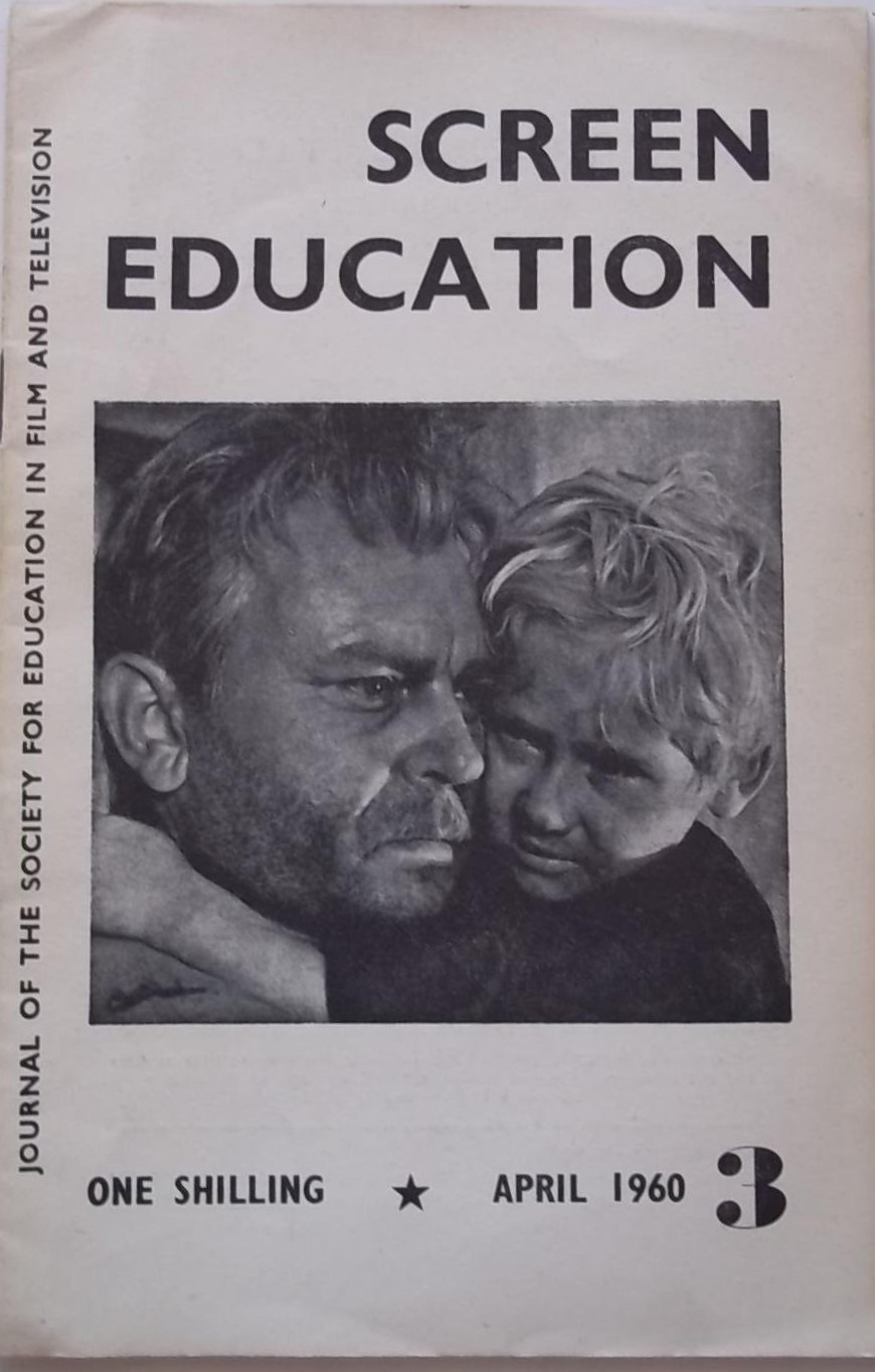 SCREEN EDUCATION (Au) magazine side cover Issue 3  April 1960