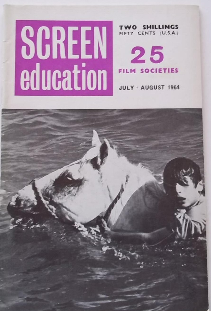 SCREEN EDUCATION (Au) magazine side cover Issue 25  July/August 1964