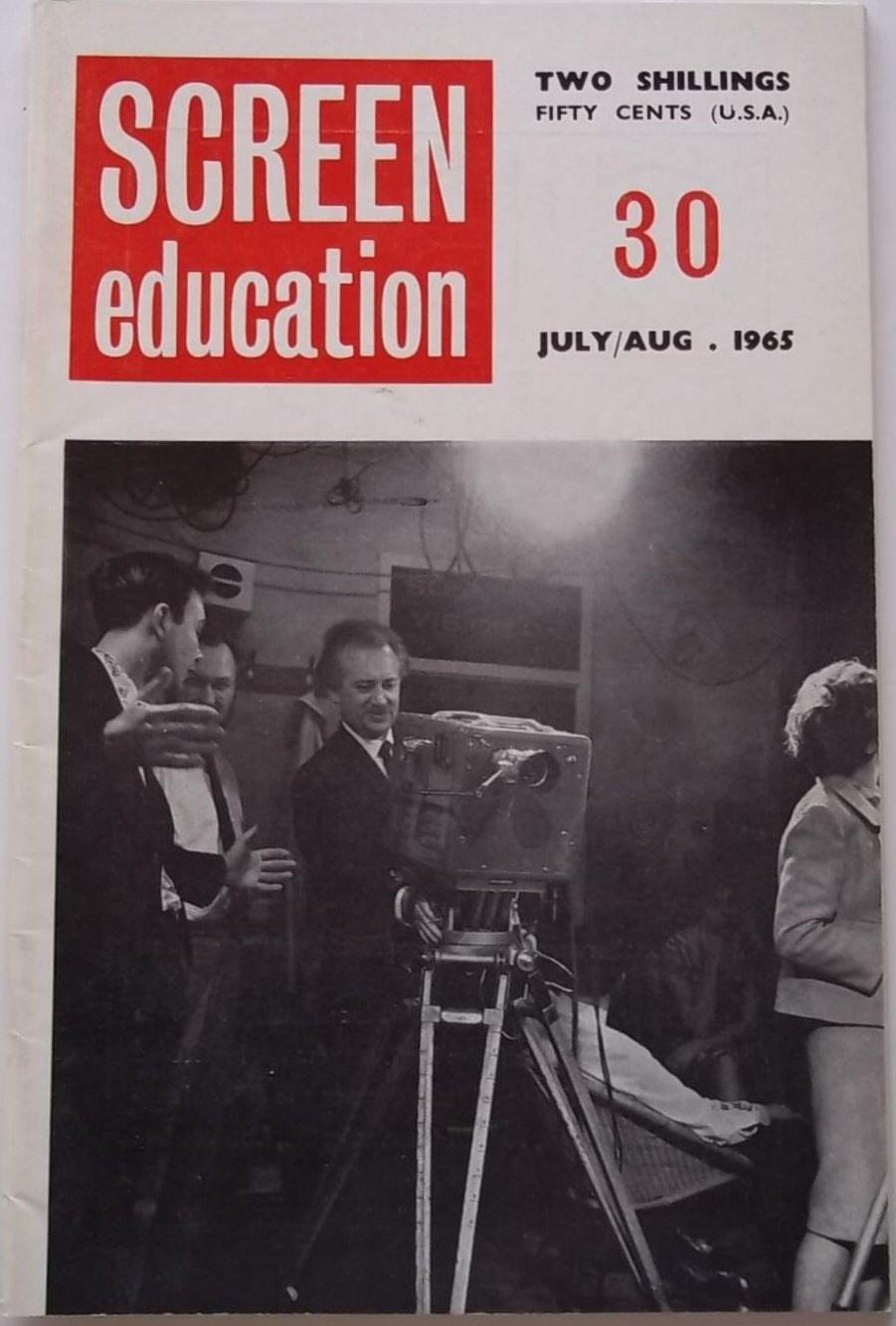 SCREEN EDUCATION (Au) magazine side cover Issue 30  July/August 1965