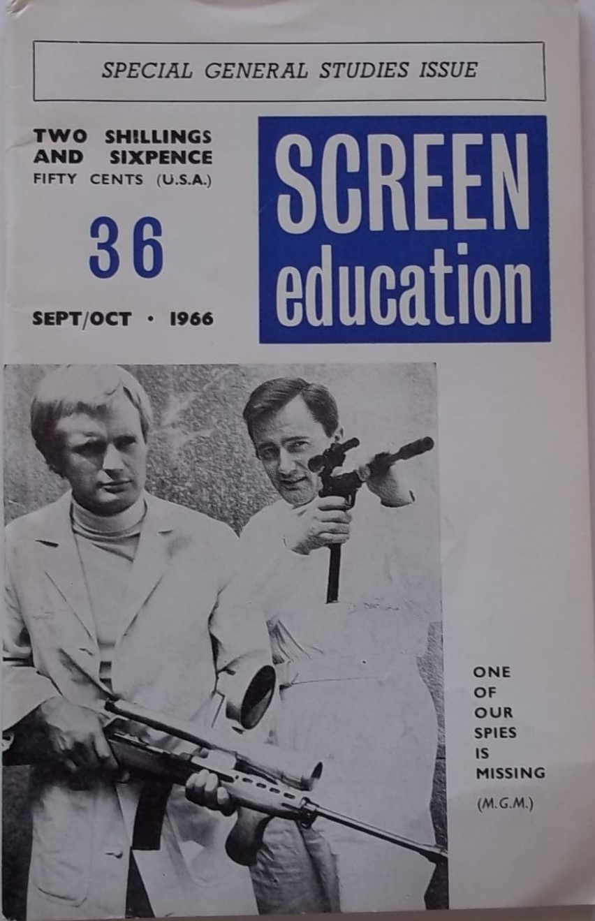 SCREEN EDUCATION (Au) magazine side cover Issue 36  September/October 1966