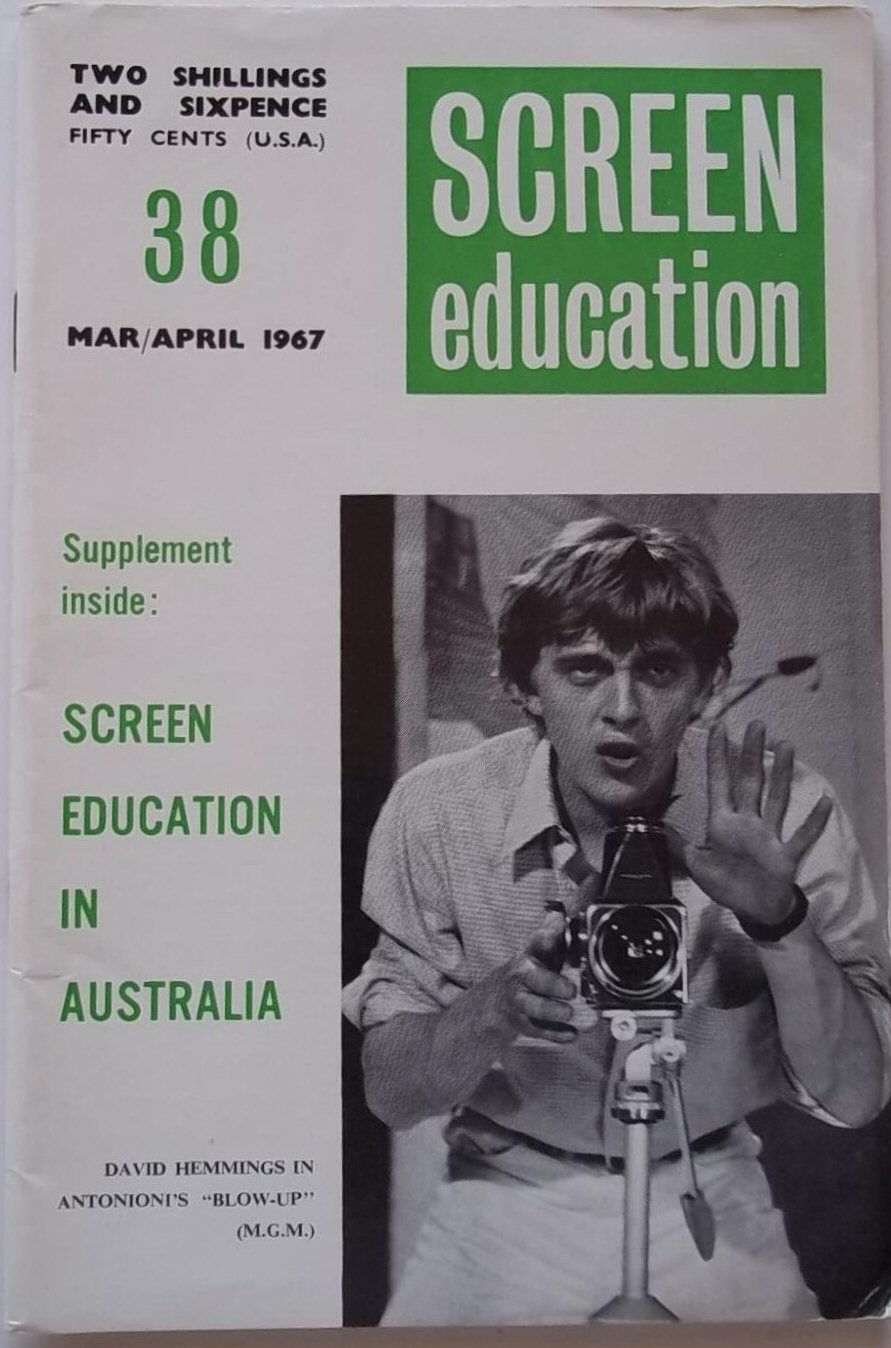 SCREEN EDUCATION (Au) magazine side cover Issue 38  March/April 1967