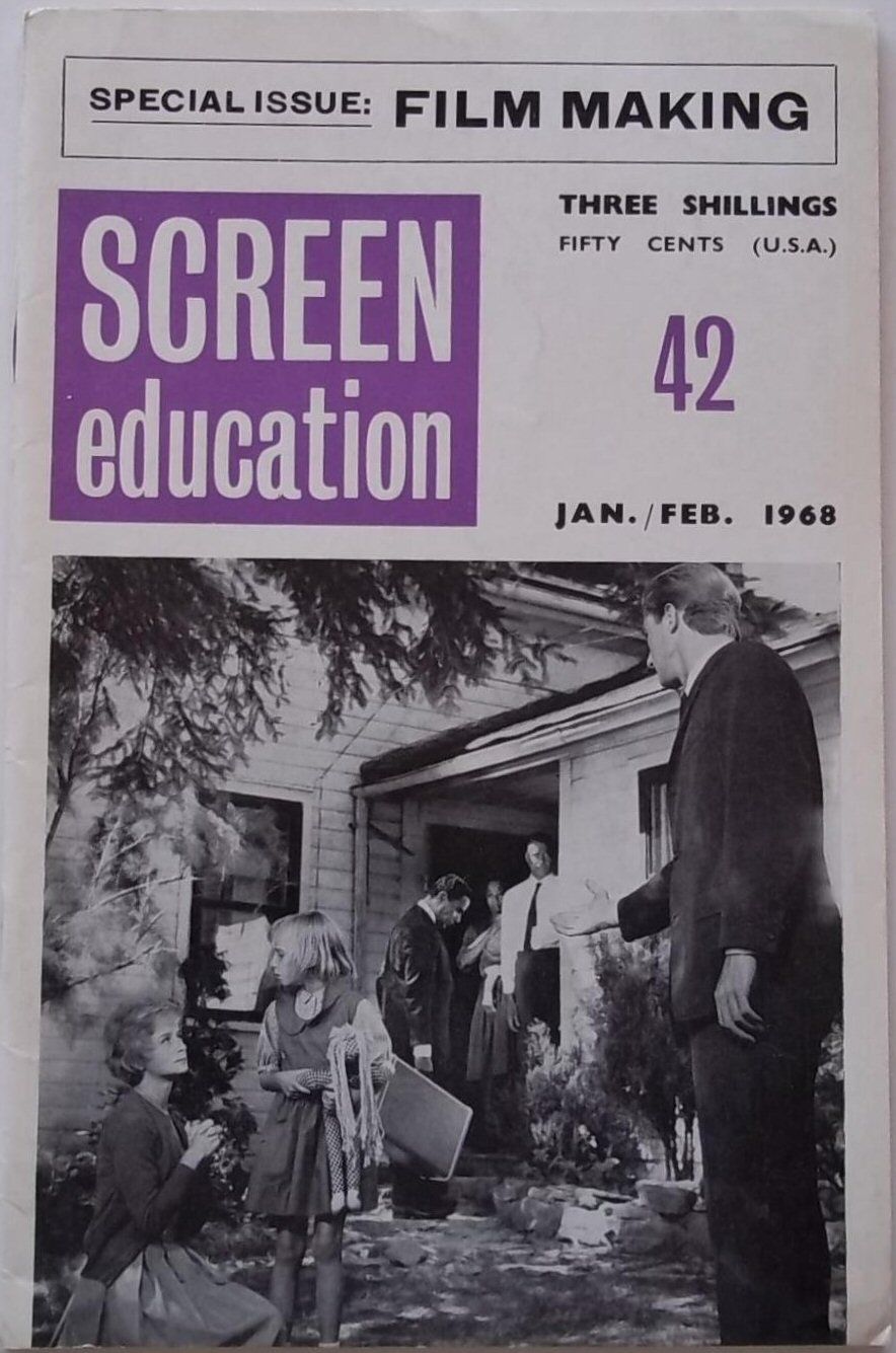 SCREEN EDUCATION (Au) magazine side cover Issue 42  January/February 1968