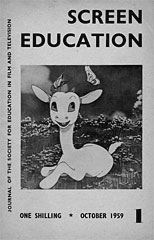 SCREEN EDUCATION (Au) magazine side cover Issue 1 October 1959