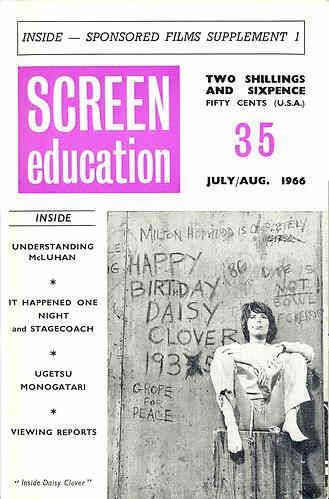 SCREEN EDUCATION (Au) magazine side cover Issue 35 July/August 1966