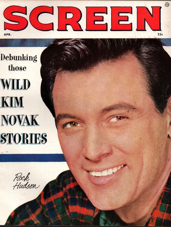 SCREEN (50s-60s) magazine side cover  April 1956