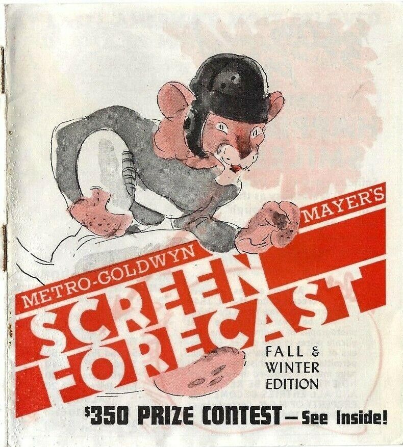 SCREEN FORECAST magazine side cover Fall/Winter 1942