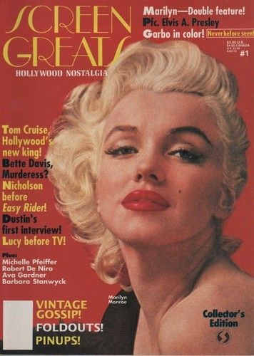 SCREEN GREATS Starlog magazine side cover Issue 1 August 1990