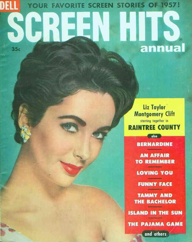 SCREEN HITS ANNUAL magazine side cover Issue 12  1957