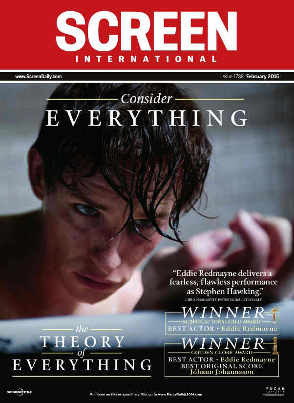SCREEN INTERNATIONAL magazine side cover Issue 1788 February 2015