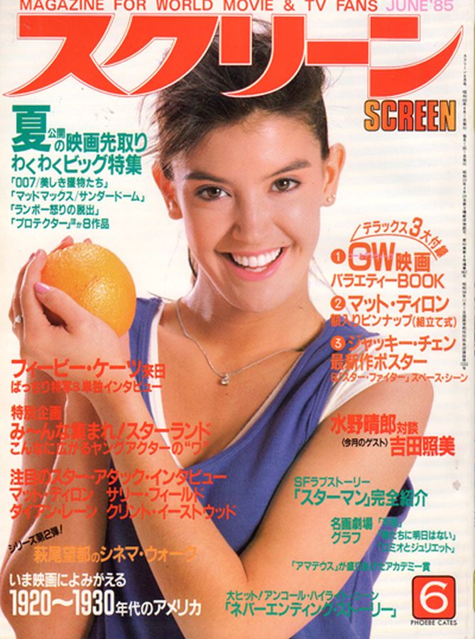 SCREEN (Jp) magazine side cover June 1985