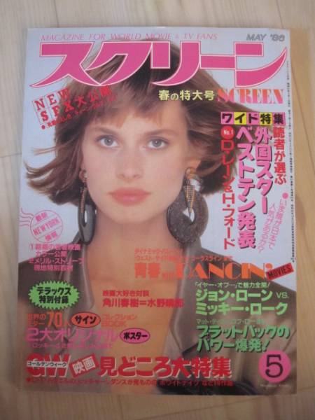 SCREEN (Jp) magazine side cover May 1986