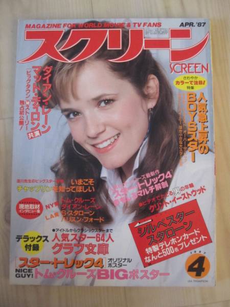 SCREEN (Jp) magazine side cover April 1987