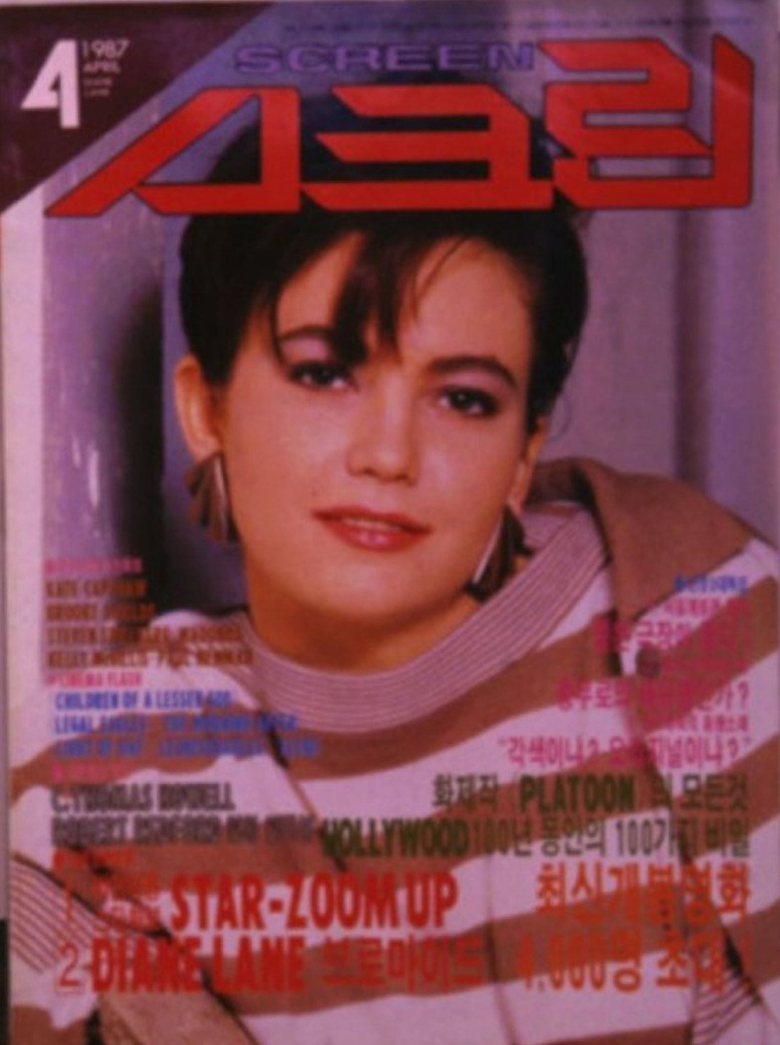 SCREEN (Ko) magazine side cover Issue 38  April 1987