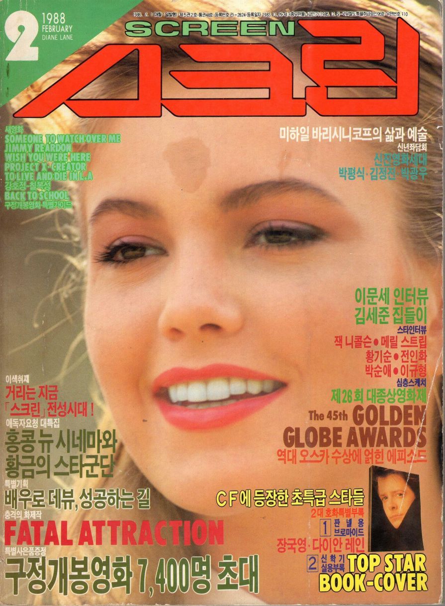 SCREEN (Ko) magazine side cover Issue 48  February 1988