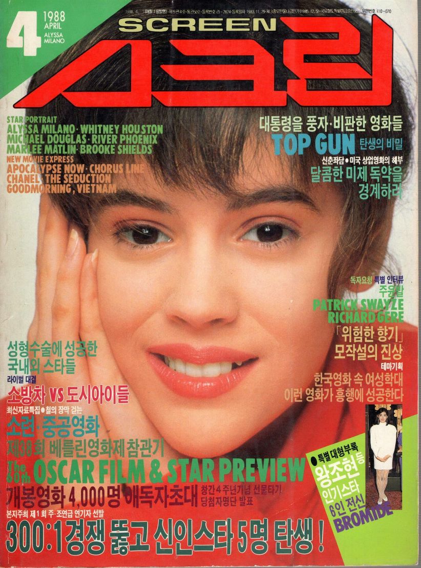 SCREEN (Ko) magazine side cover Issue 50  April 1988