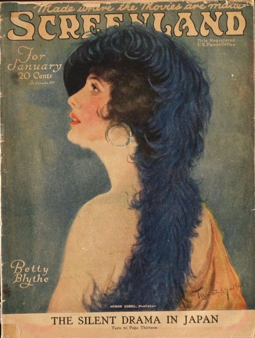 SCREENLAND magazine side cover January 1922