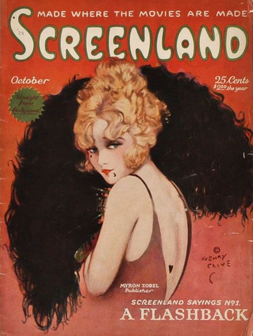 SCREENLAND magazine side cover October 1922