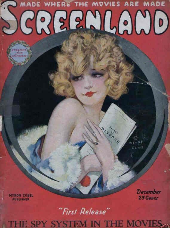 SCREENLAND magazine cover December 1922