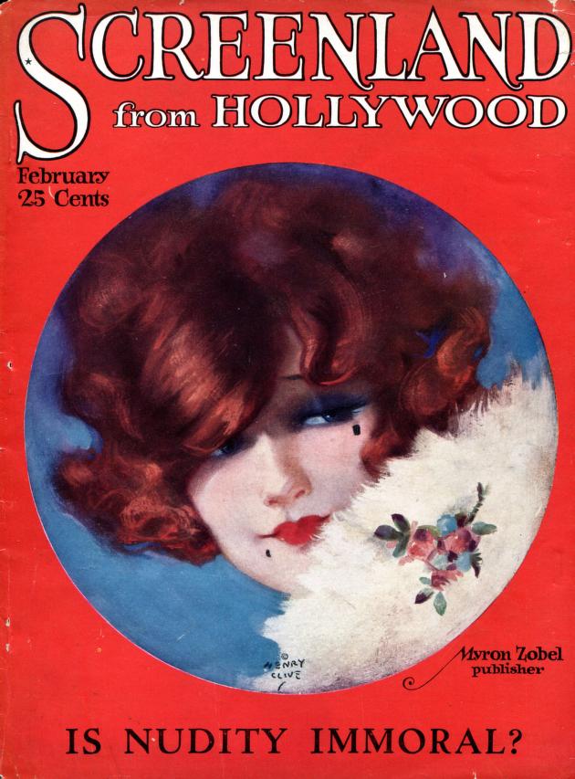 SCREENLAND magazine side cover February 1923