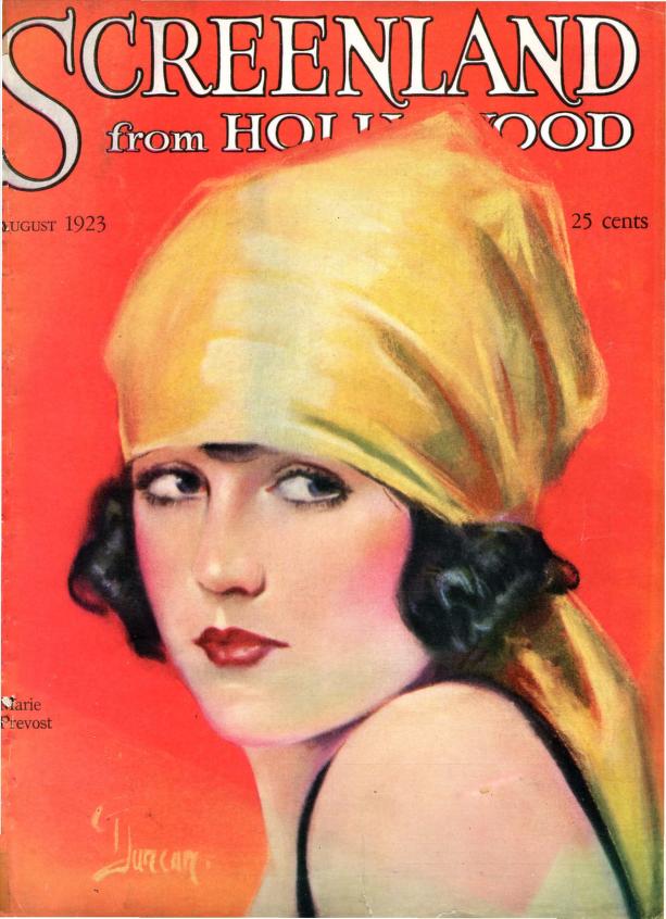 SCREENLAND magazine side cover August 1923