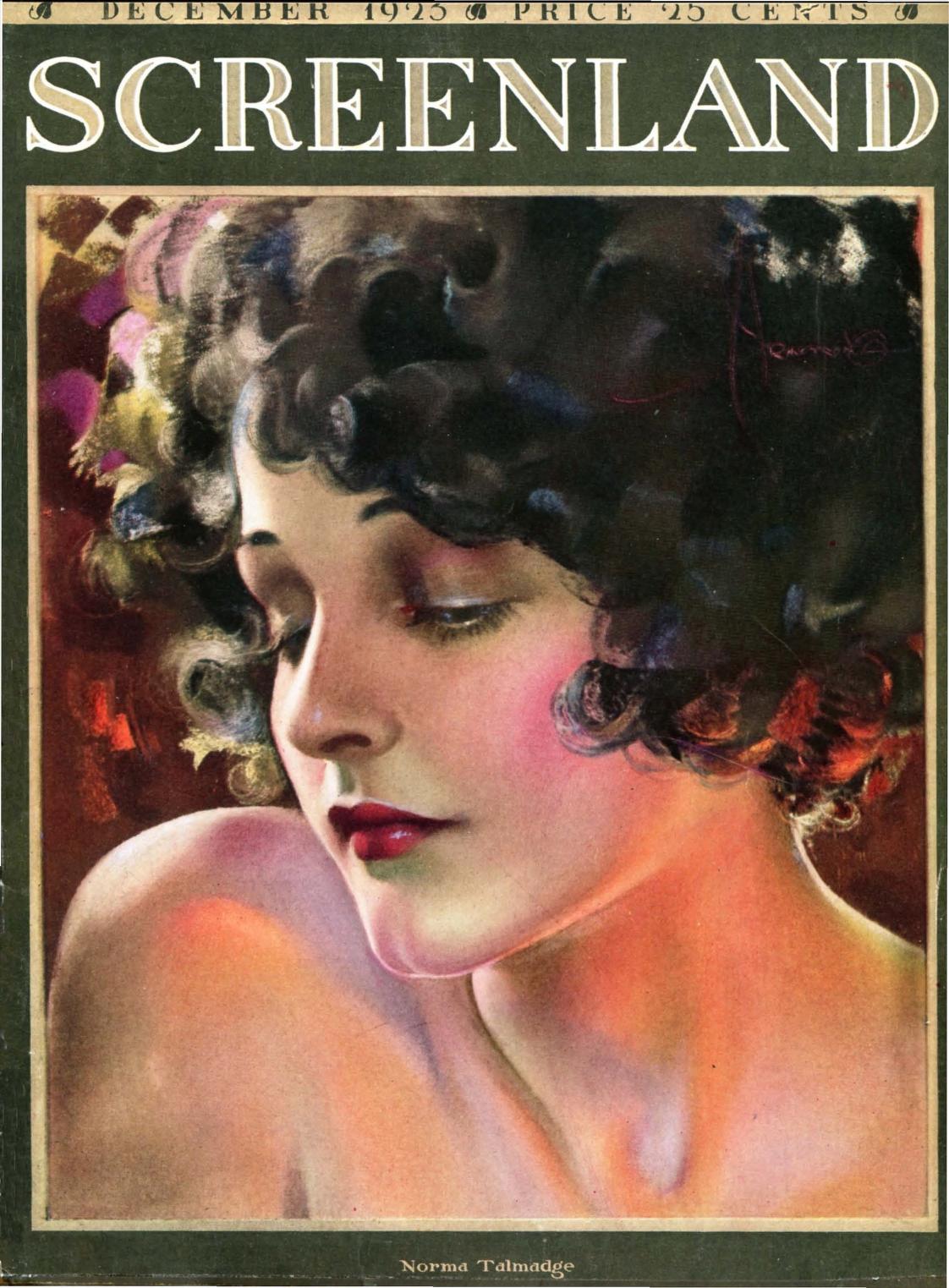SCREENLAND magazine side cover December 1923