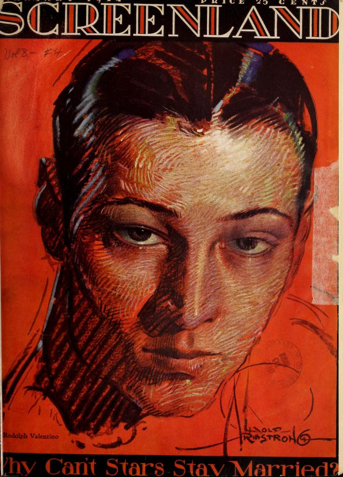 SCREENLAND magazine side cover January 1924