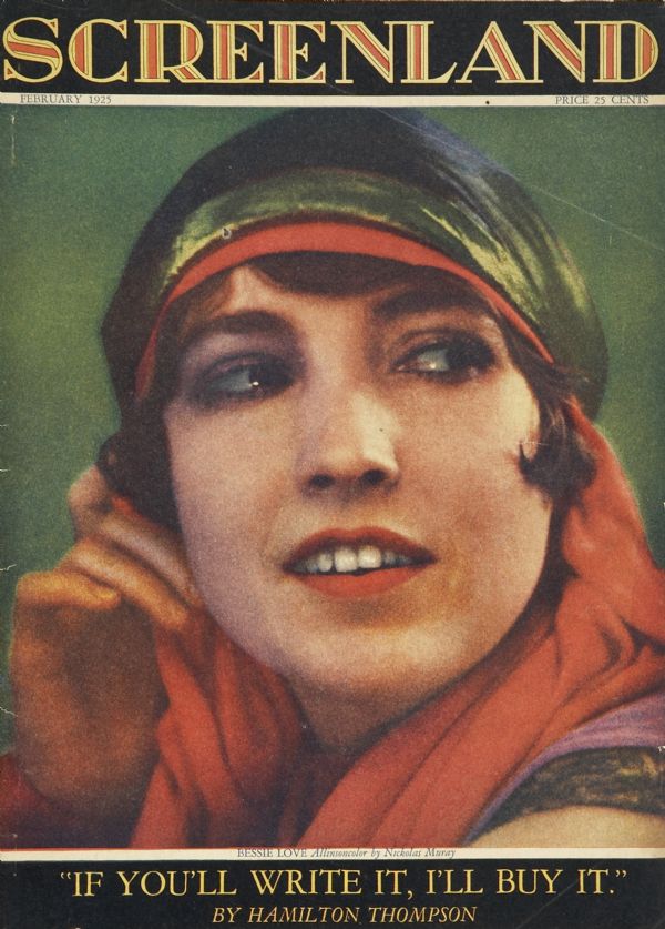 SCREENLAND magazine side cover February 1925