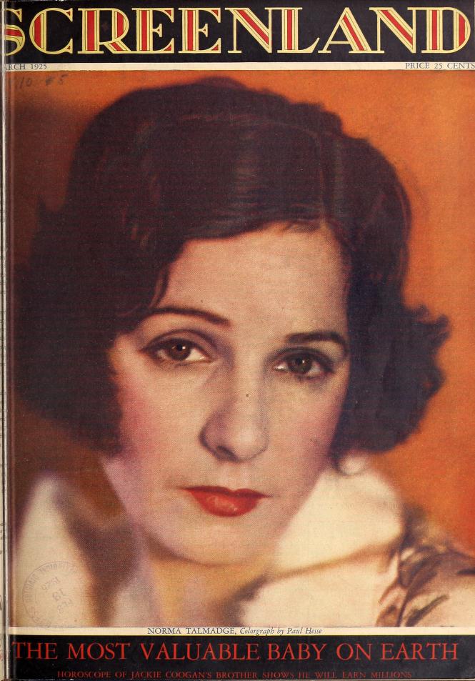 SCREENLAND magazine cover March 1925