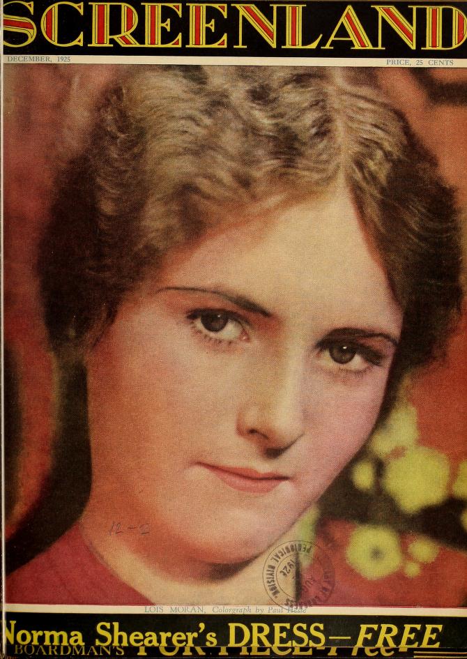 SCREENLAND magazine side cover December 1925