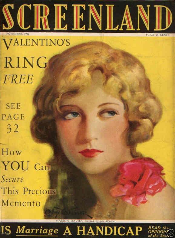 SCREENLAND magazine side cover November 1926