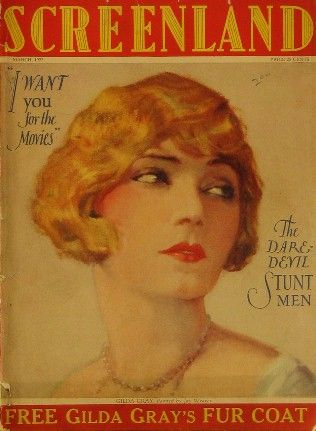 SCREENLAND magazine side cover March 1927