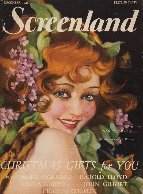 SCREENLAND magazine cover December 1928