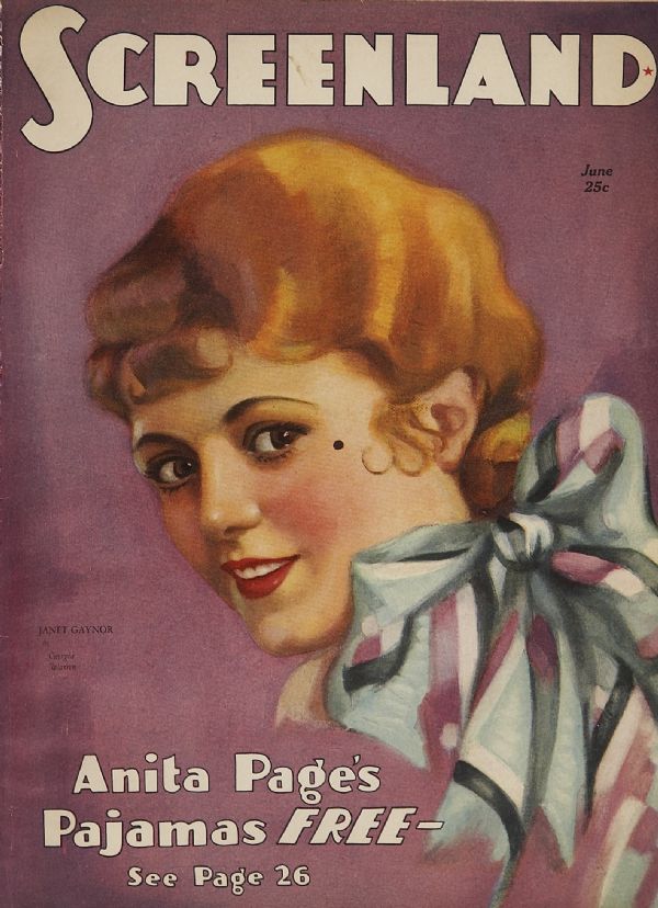 SCREENLAND magazine side cover June 1929