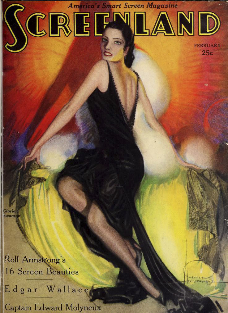 SCREENLAND magazine side cover February 1930