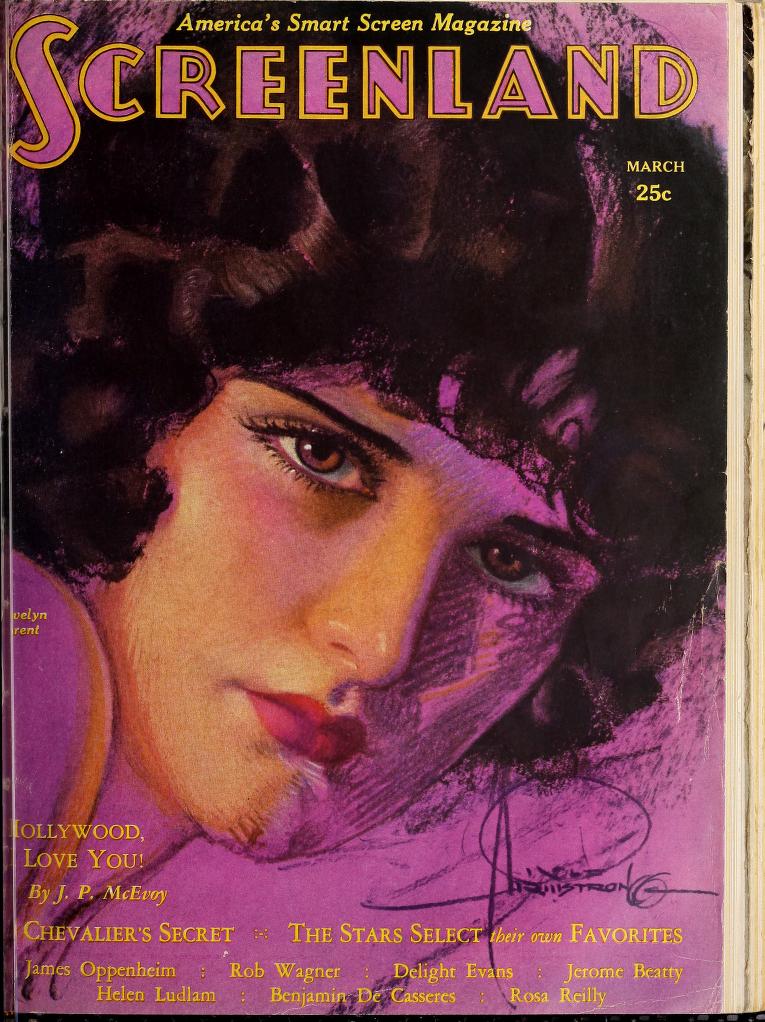 SCREENLAND magazine side cover March 1930