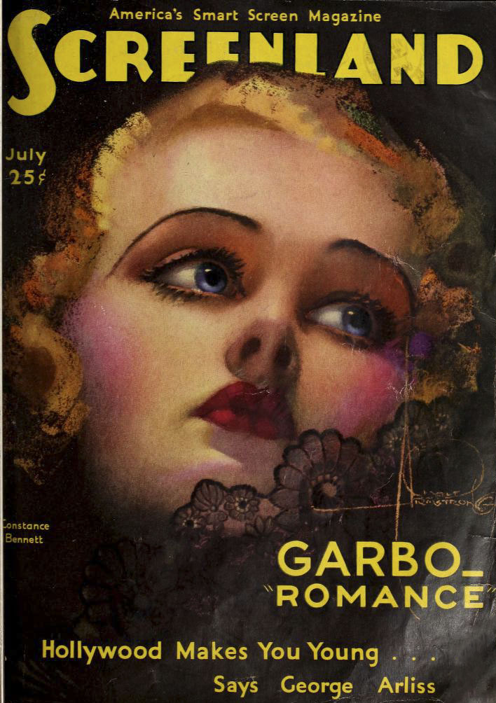 SCREENLAND magazine side cover July 1930