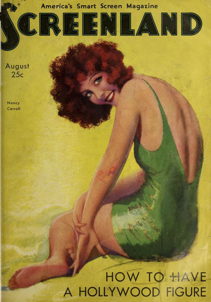 SCREENLAND magazine side cover August 1930