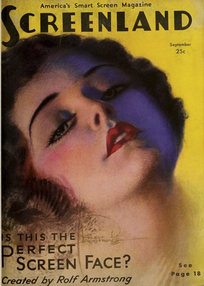 SCREENLAND magazine side cover September 1930