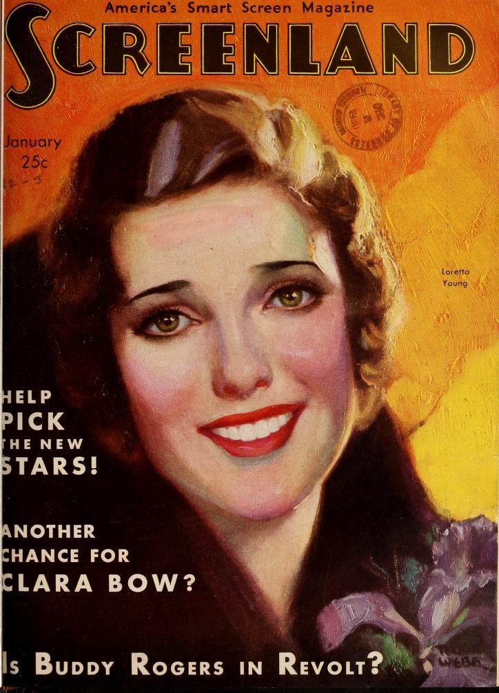 SCREENLAND magazine side cover January 1931