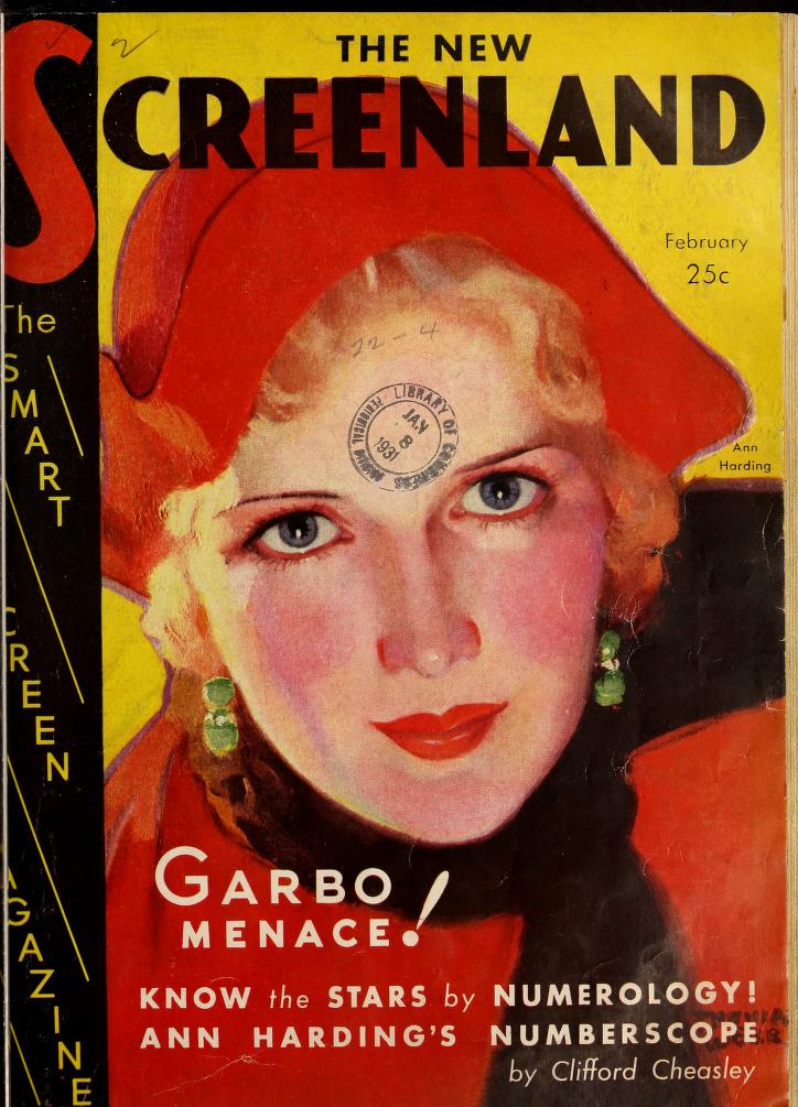SCREENLAND magazine side cover February 1931