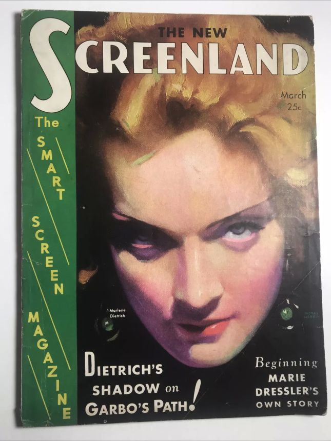 SCREENLAND magazine side cover March 1931