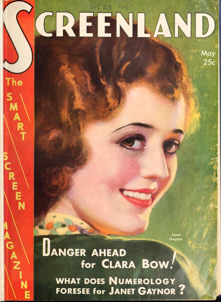 SCREENLAND magazine side cover May 1931