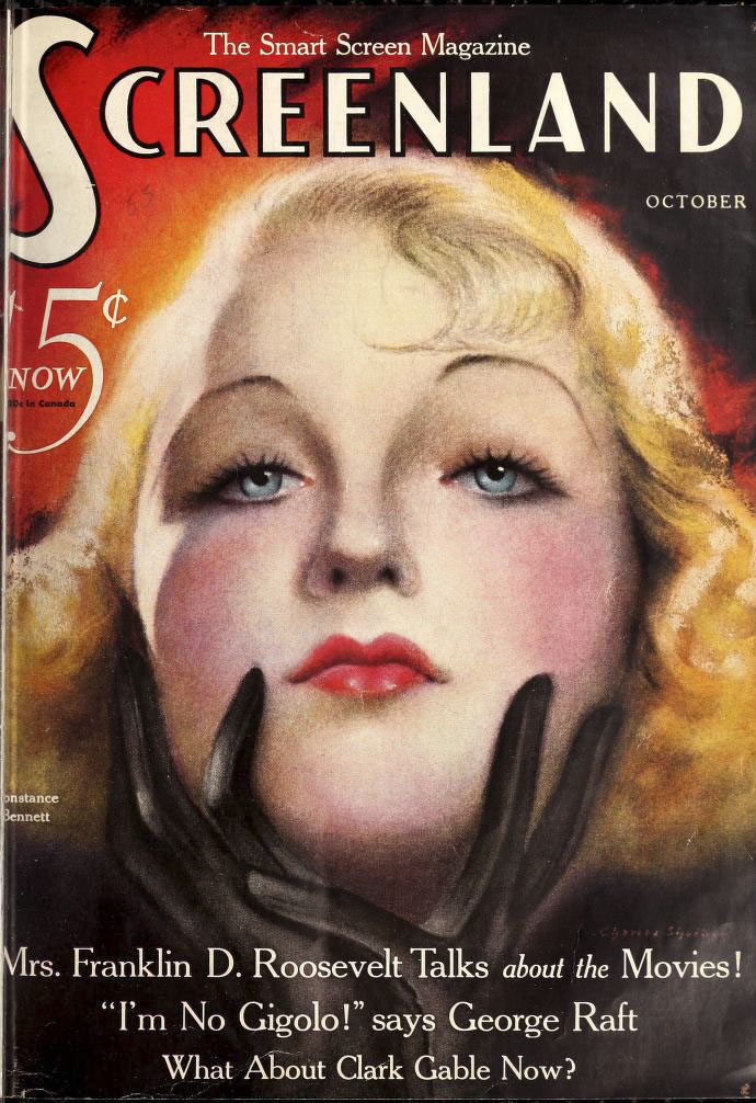 SCREENLAND magazine side cover October 1932