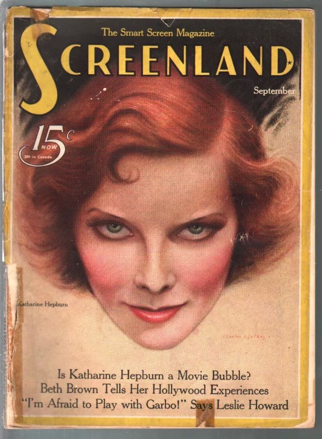 SCREENLAND magazine side cover September 1933