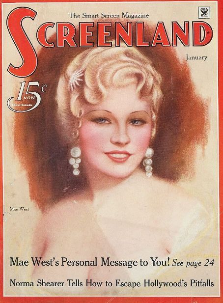 SCREENLAND magazine side cover January 1934