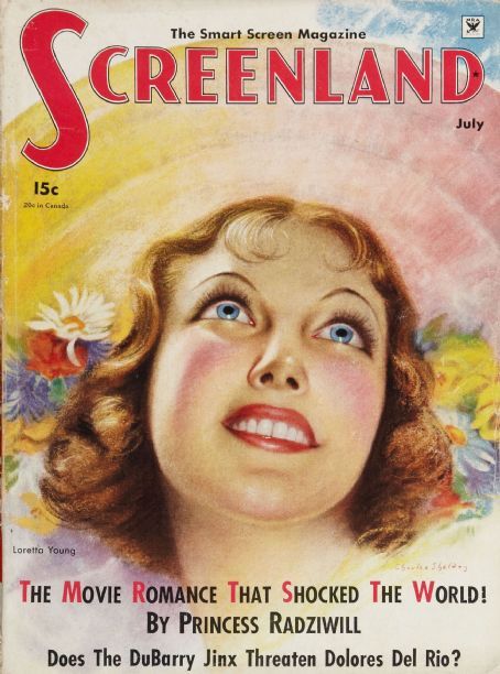 SCREENLAND magazine side cover July 1934