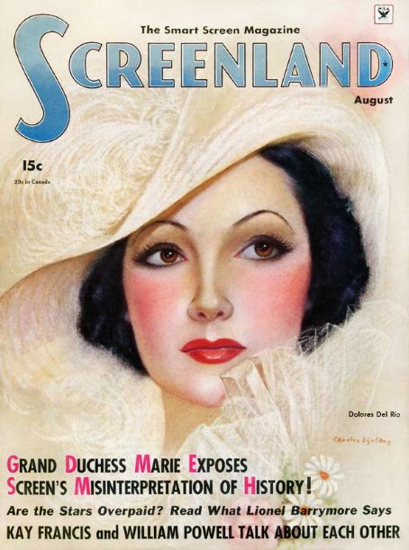 SCREENLAND magazine side cover August 1934