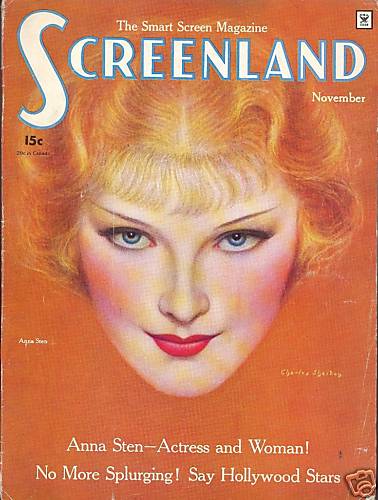SCREENLAND magazine side cover November 1934