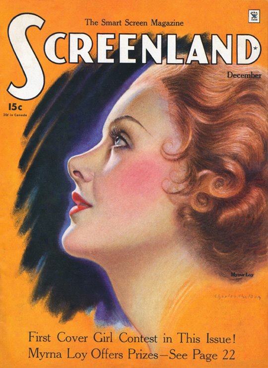 SCREENLAND magazine side cover December 1934