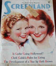 SCREENLAND magazine side cover May 1935